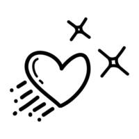 Love of symbol. black heart of icon design, isolated on white background vector