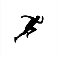 Running silhouette icon vector