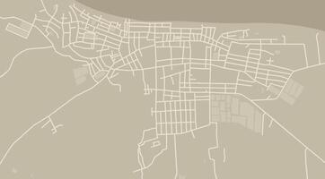 City map. Line scheme of roads. Town streets on the plan. Irrawaddy region architectural background. Architectural background vector