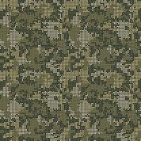Abstract halftone seamless camouflage texture. Dot camo digital background. Pixel art wallpaper vector
