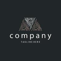 Simple and elegant modern identity fingerprint logo technology design branding vector