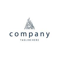 Simple and elegant modern identity fingerprint logo design for business branding vector