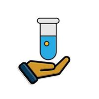 education icon. Subject Icon science in hand. smart, learning, clever. isometric design vector
