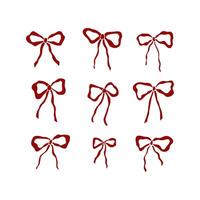 Hand drawn whimsical bows vector