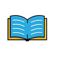 education icon. book or ebook. open book with writing inside. smart. isometric design style vector