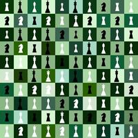 Abstract pattern in chess style with chess figures and chessboard for design, textile, fabric,surface textures, packaging, scrapbooking, chess school or chess club. vector