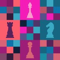 Colorful chess board. Chess board background.Chess board illustration. Chessboard pattern. vector