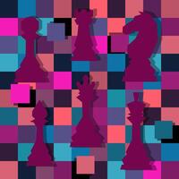 Colorful chess board. Chess board background. Chess board illustration.Chessboard pattern. vector