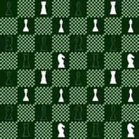 Abstract Seamless pattern in chess style with chess figures and chessboard for design, textile,fabric, surface textures, packaging, scrapbooking, chess school or chess club. vector