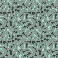 Abstract Seamless pattern in chess style with chess figures and chessboard for design, textile, fabric, surface textures, packaging, scrapbooking, chess school or chess club. vector