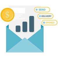 email campaign analytics vector