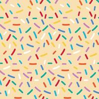 Donut Candy Background with Seamless Rainbow Sprinkle Texture Featuring Color Glaze and Tiny Vermicelli for Dessert Inspired Pattern and Sweet Decorative Confection Illustration Design vector