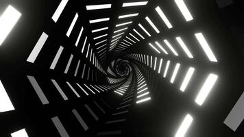 White Neon Spiral Lights Move Background VJ Loop in 4K video