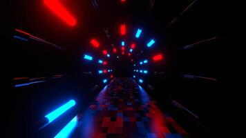 Red and Blue Fast Fantasy Strobe Road Background VJ Loop in 4K video