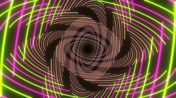 Pink and Green Flashing Neon Spiral Background VJ Loop in 4K video