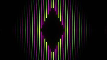 Pink and Green Neon Lines Moving in Turn Background VJ Loop in 4K video