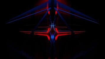 Red and Blue Neon Shapes Area Background VJ Loop in 4K video