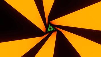 Orange and Green Curved Triangle Background VJ Loop in 4K video