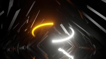 Orange and White Abstract Environment Background VJ Loop in 4K video