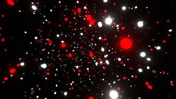 Red and White Chaotic Particle Motion Background VJ Loop in 4K video