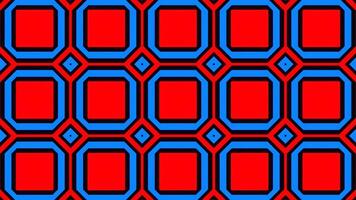 Red and Blue Abstract Squares Patterns Background VJ Loop in 4K video