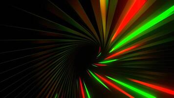 Red and Green Amazing Neon Spiral Tunnel Background VJ Loop in 4K video
