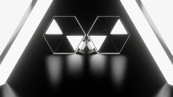 White Flashing Hexagon Area Background VJ Loop in 4K video