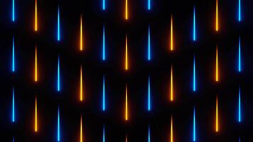 Orange and Blue Neon Lights Drops Background VJ Loop in 4K video