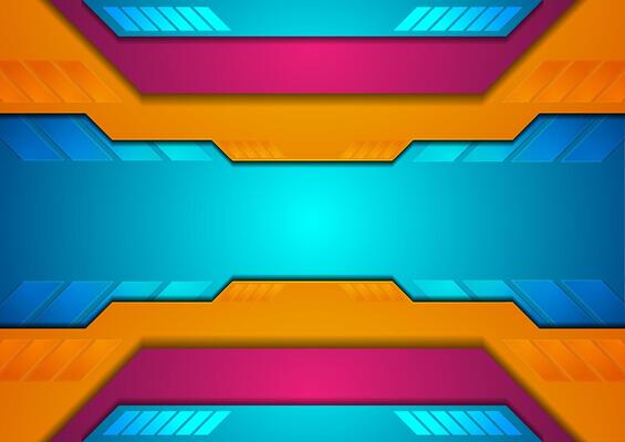 Colorful shiny geometric tech abstract background