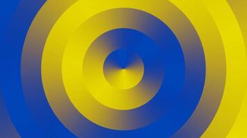 Blue and Yellow Abstract Minimalist Circles Background VJ Loop in 4K video