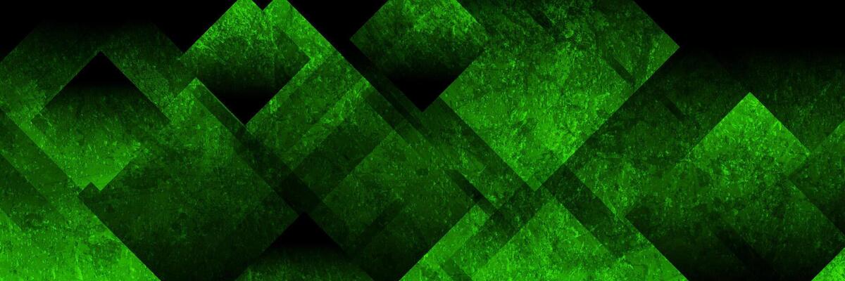 Dark green squares tech grunge abstract background