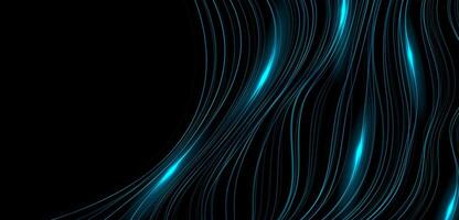 Blue abstract wave design vector