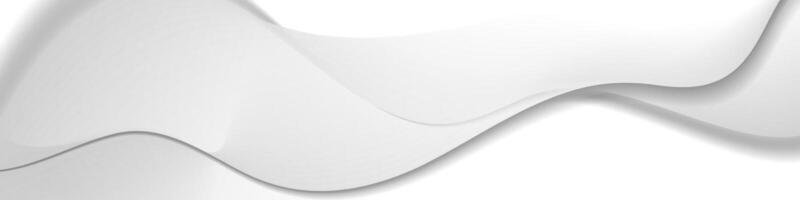 Abstract white grey smooth waves minimal elegant background vector