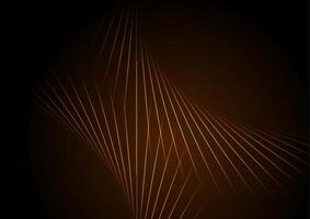 Orange minimal glowing lines abstract futuristic tech background vector