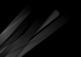 Black glossy stripes abstract background vector