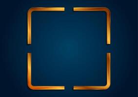 Golden blank square frame abstract geometric design vector