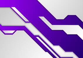 Violet and grey hi-tech geometric abstract background vector