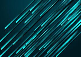 Blue glossy stripes geometric tech abstract background vector