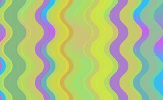 Colorful curved wavy stripes abstract retro background vector