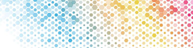 Colorful minimal hexagonal halftone abstract tech background vector