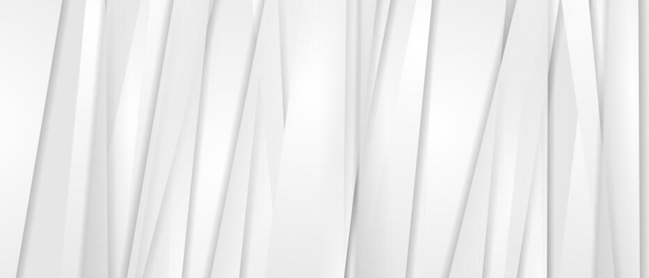 Grey white smooth glossy stripes abstract tech background