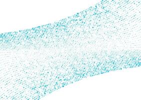 Bright blue minimal dotted waves abstract background vector