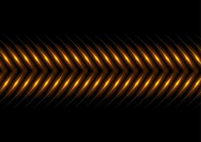 Orange neon arrows abstract futuristic tech background vector