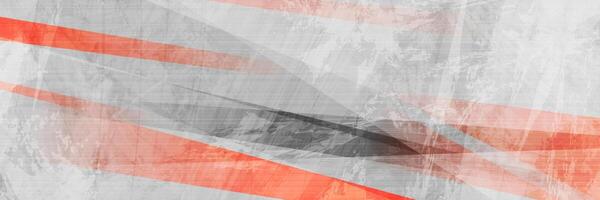Orange and grey grunge stripes abstract tech background vector