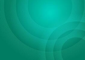 Blue green circular lines abstract geometric tech background vector