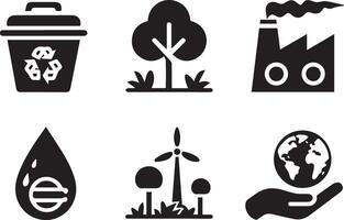 Eco-Friendly Graphics Planet Protection and Clean Energy vector