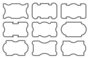 set of frame line art illustrations for decoration ornaments vector