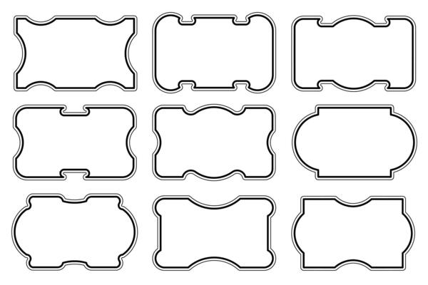 set of frame line art illustrations for decoration ornaments