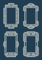 Collection of Ornate and Elegant Decorative Frames. with line art design style vector