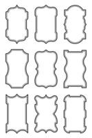 Collection of Elegant Frame Designs for Various Applications. with line art design style vector